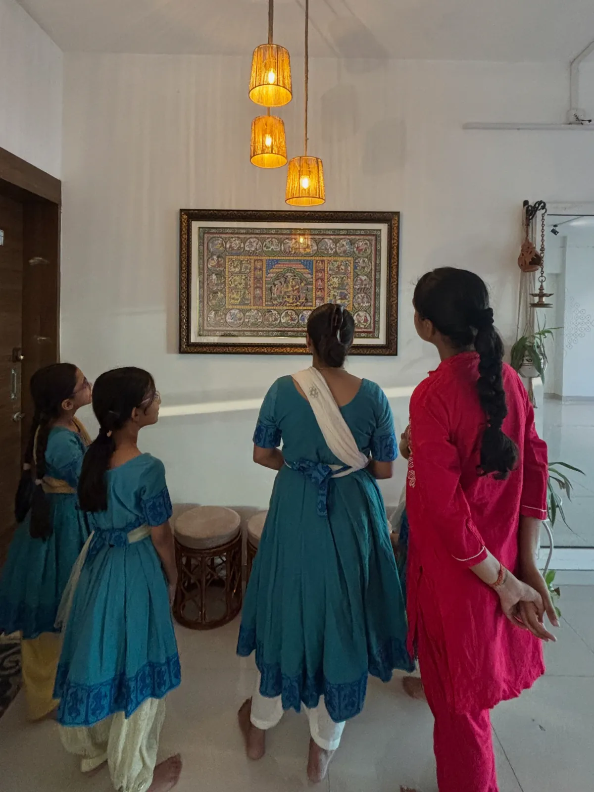 Students dancing together in the studio